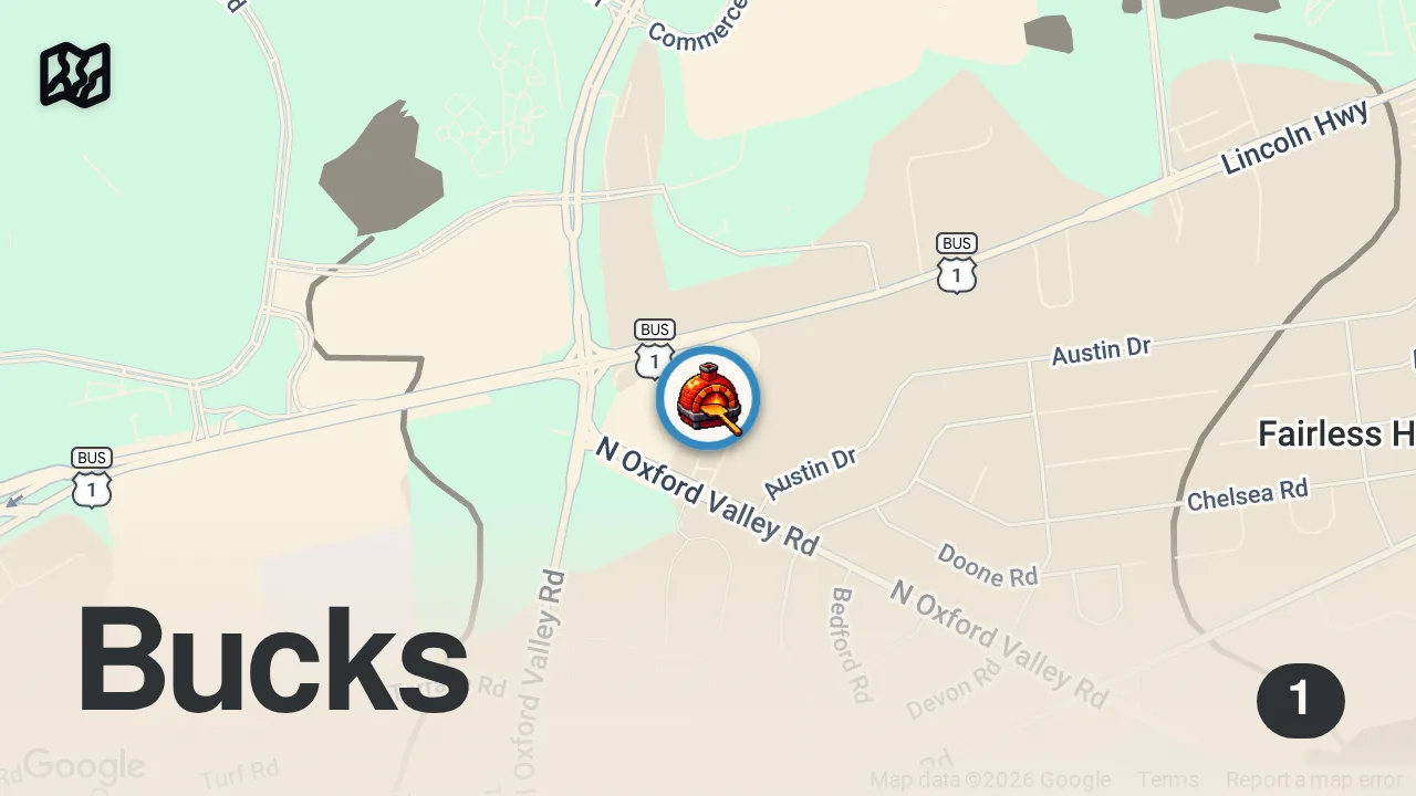 Map of 1 spot from Trying what MANY people say is the BEST pizza in PA! ๐ฅ๐ @pizzadivita