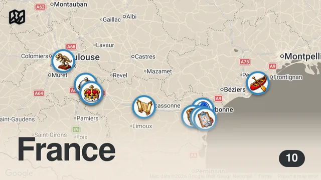 Map of Le Canal du Midi : voyage au fil de l'eau au cœur du Sud de la France - MG