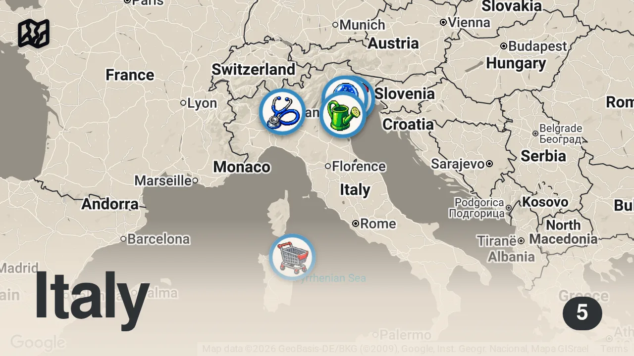 Map of 5 spots from Come il cervello perde il controllo e diventa dipendente (senza che tu te ne accorga)