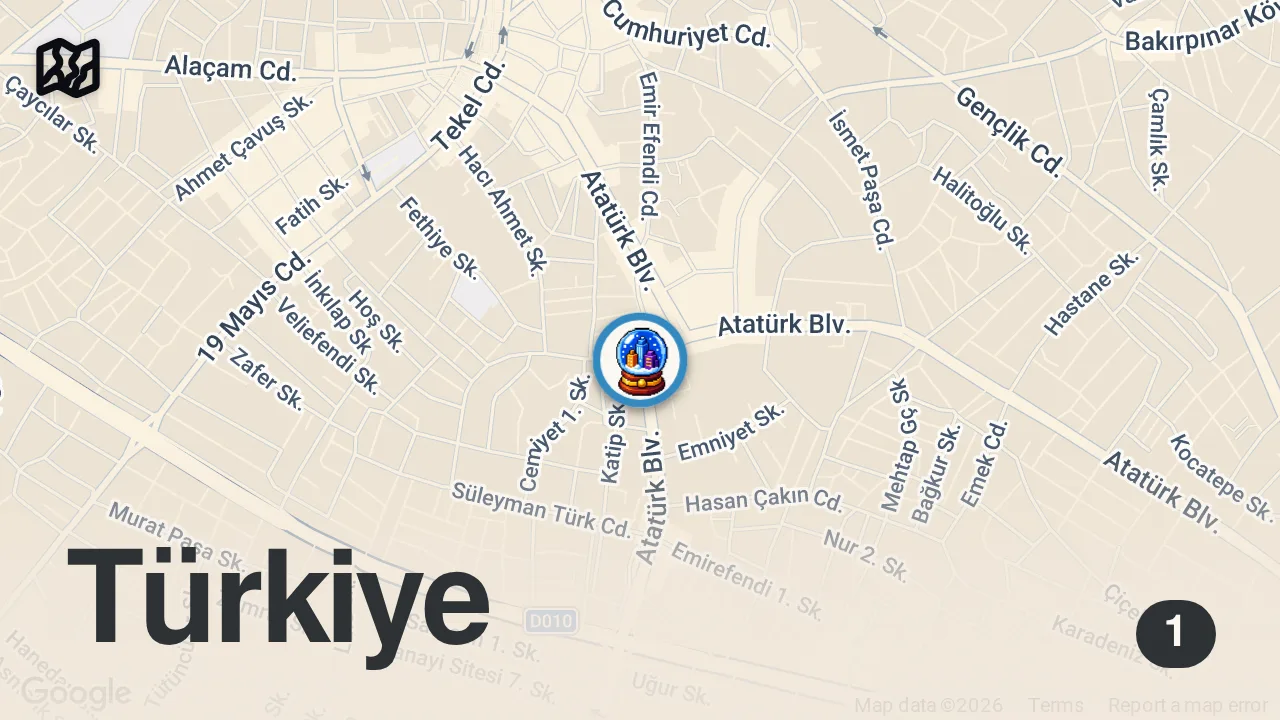 Map of 1 spot from Sakarya'yı Görmelisin Hulisinin Çekimiyle Halil Usta'dan ÇITIR BAFRA PİDE HİKAYESİ 💯👌 #reklam