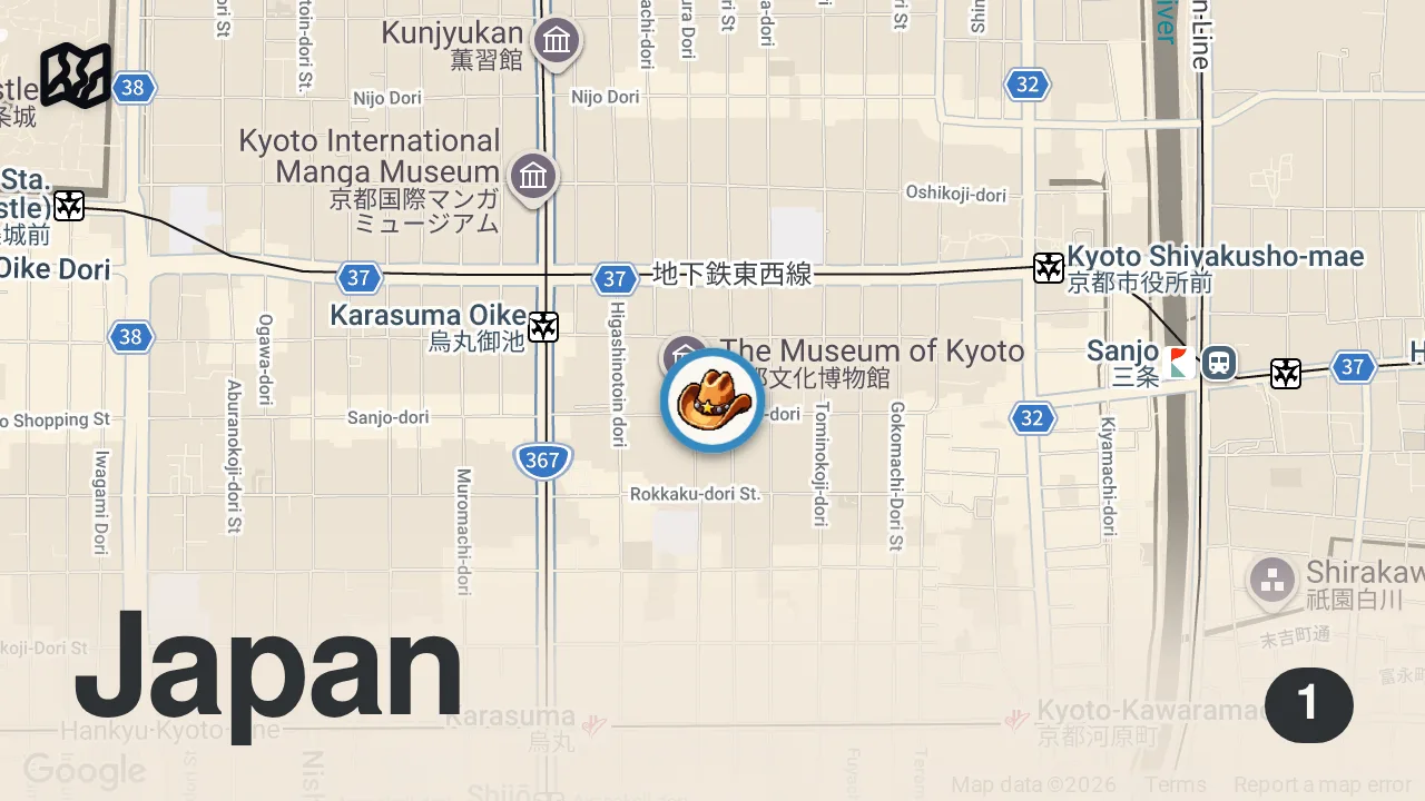 Map of 1 spot from Exploding Japanese Hamburg!