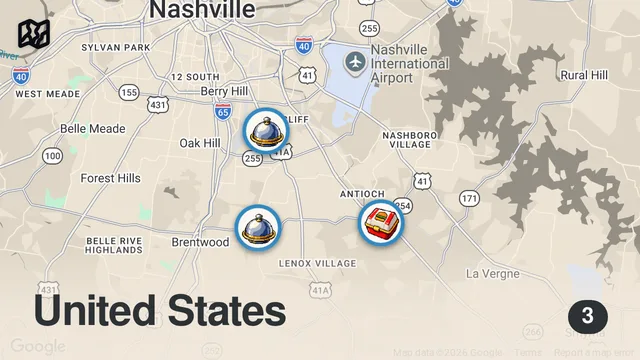 Map of Eating Southern FAST FOOD Restaurants For 24 Hours...Part 2