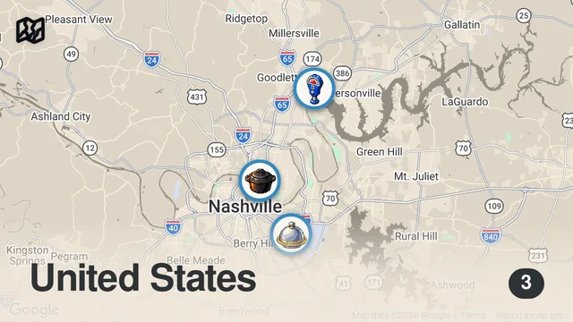 Map of Eating at SKETCHY Restaurants For 24 Hours...