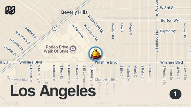 Map of Visiting the Most Expensive Hotel in LA