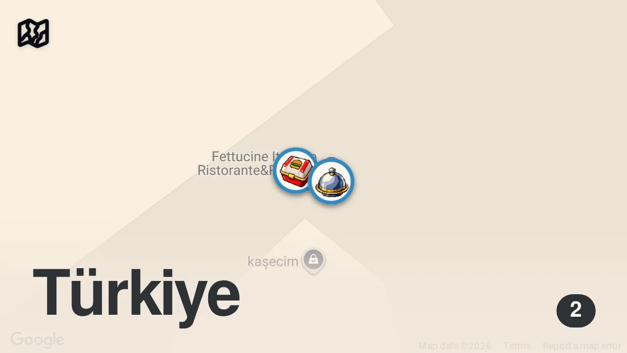 Map of 2 spots from BUYUR SEN DE KONUK OL 😊 | BURGER SOUND ANTALYA