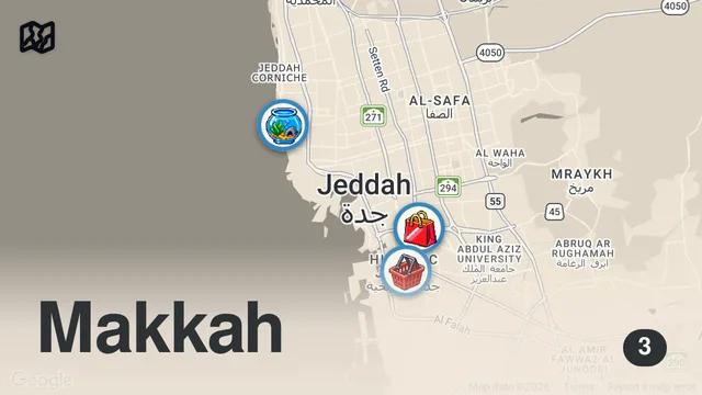 Map of Spend a day with me in Jeddah #jedah #ksa #saudiaarbia #albalad #explore