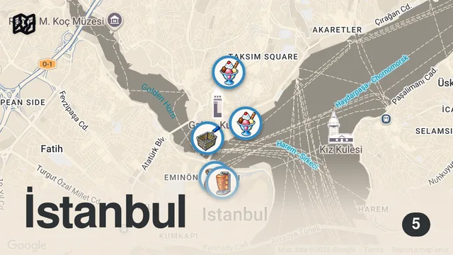 Map of The best 7 Istanbul foods to try #luxurytravel #travelturkey