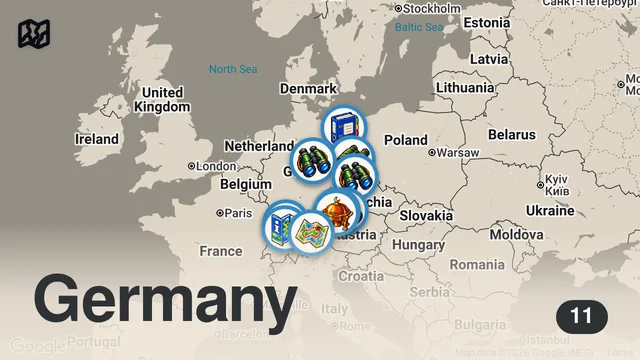 Map of Regional reisen! - Die Top 10 Reiseziele Deutschlands
