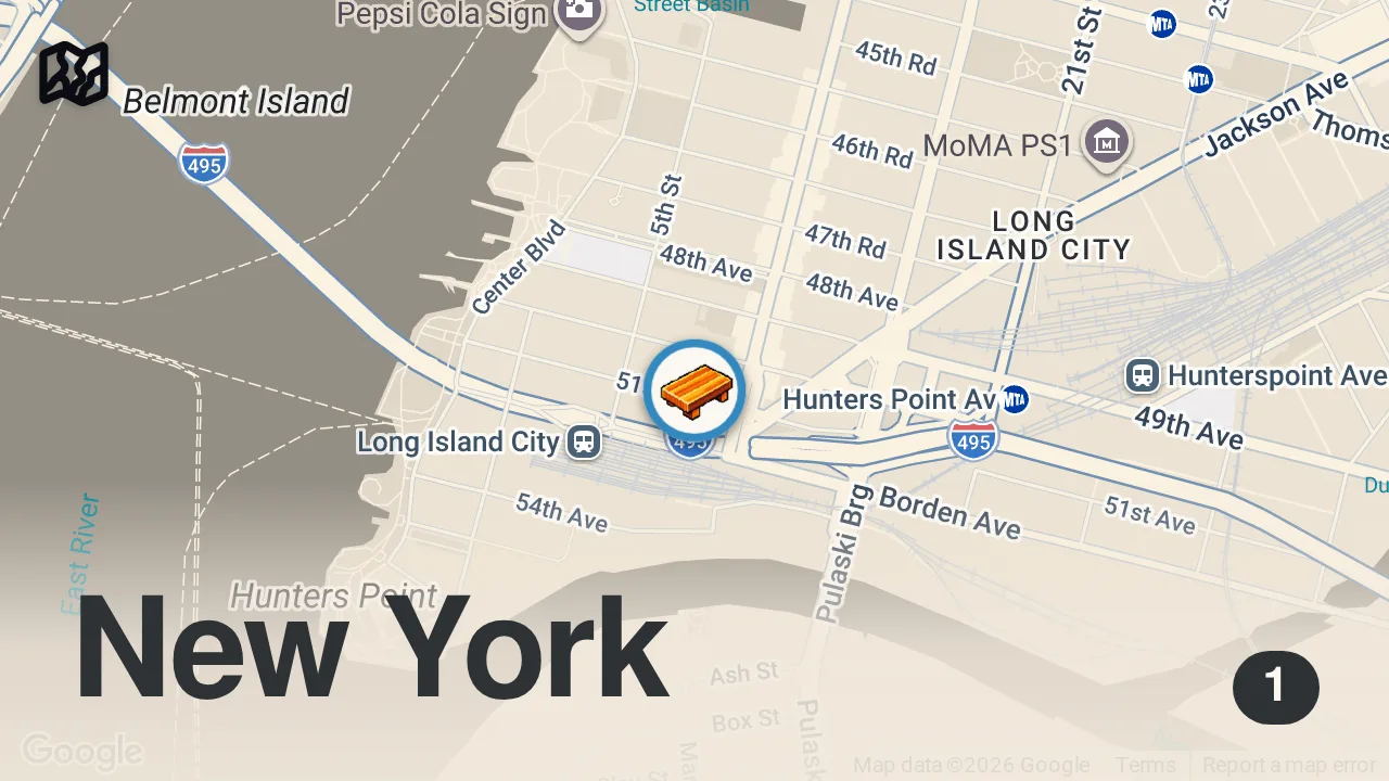 Map of 1 spot from Where I go to get Japanese food in New York City