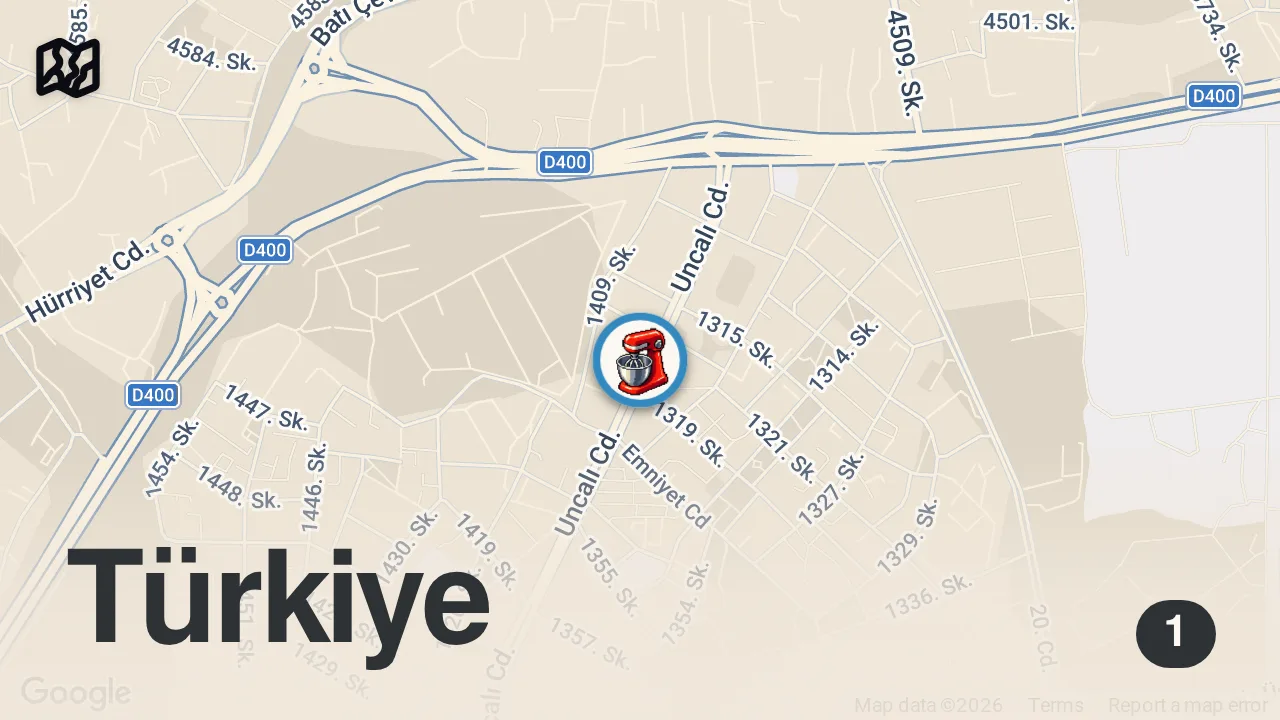Map of 1 spot from LEZZETLİ FIRIN BULDUM #shorts #yemek #antalya