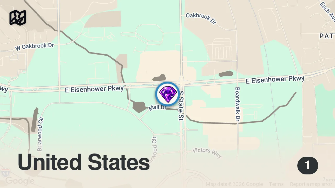 Map of 1 spot from $17 vs $407 Indian Food
