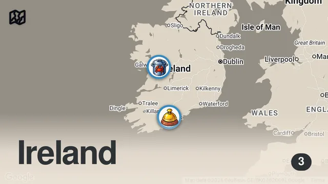 Map of GALWAY IRELAND - BEST OYSTERS IN THE WORLD