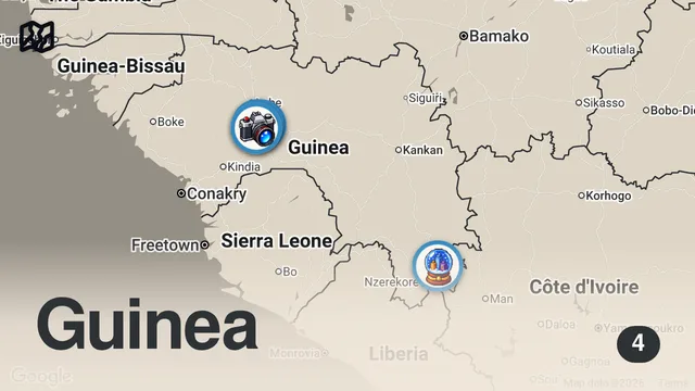 Map of This Will Change Your Perspective Of Africa - The Natural Beauty Of The Republic Of Guinea 🇬🇳 (wow)