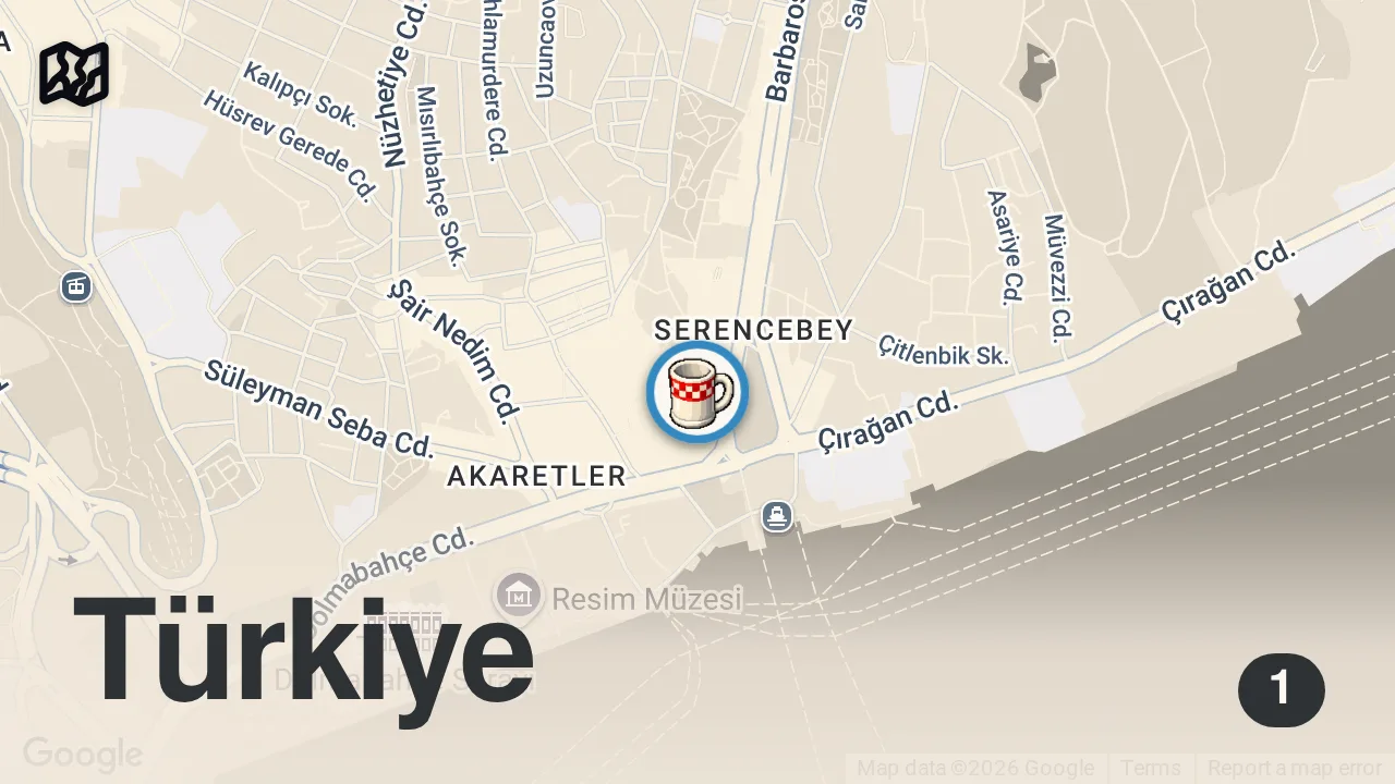 Map of 1 spot from Türkiye'de Olmayan Amerikan Fast Food Restoranları 3