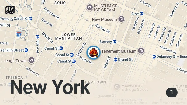 Map of FINDING THE BEST PIZZA IN NYC #shorts