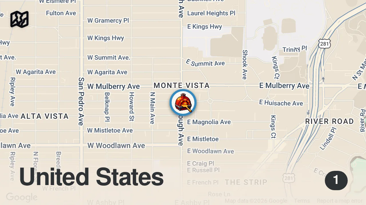 Map of 1 spot from Barstool Pizza Review - Barbaro (San Antonio, TX)