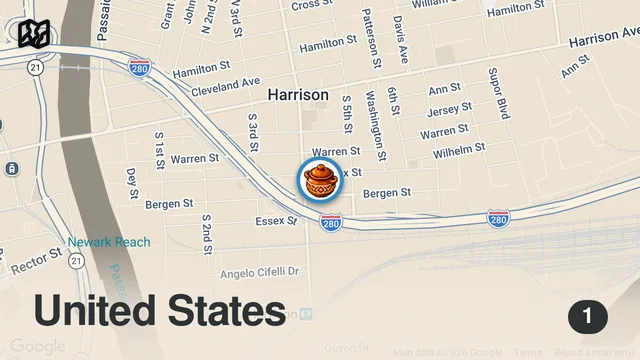 Map of Trying One of The Best Peruvian Restaurants In NJ, Lena Y Carbon In Harrison