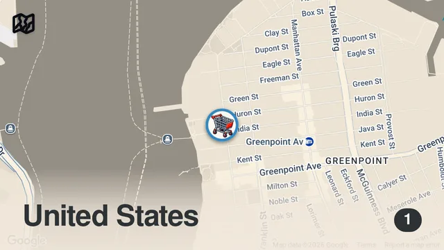Map of The best Korean hot bar in New York City
