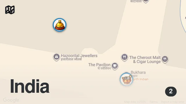 Map of I Tried the Indian Restaurant Where Billionaires and Presidents Eat!!