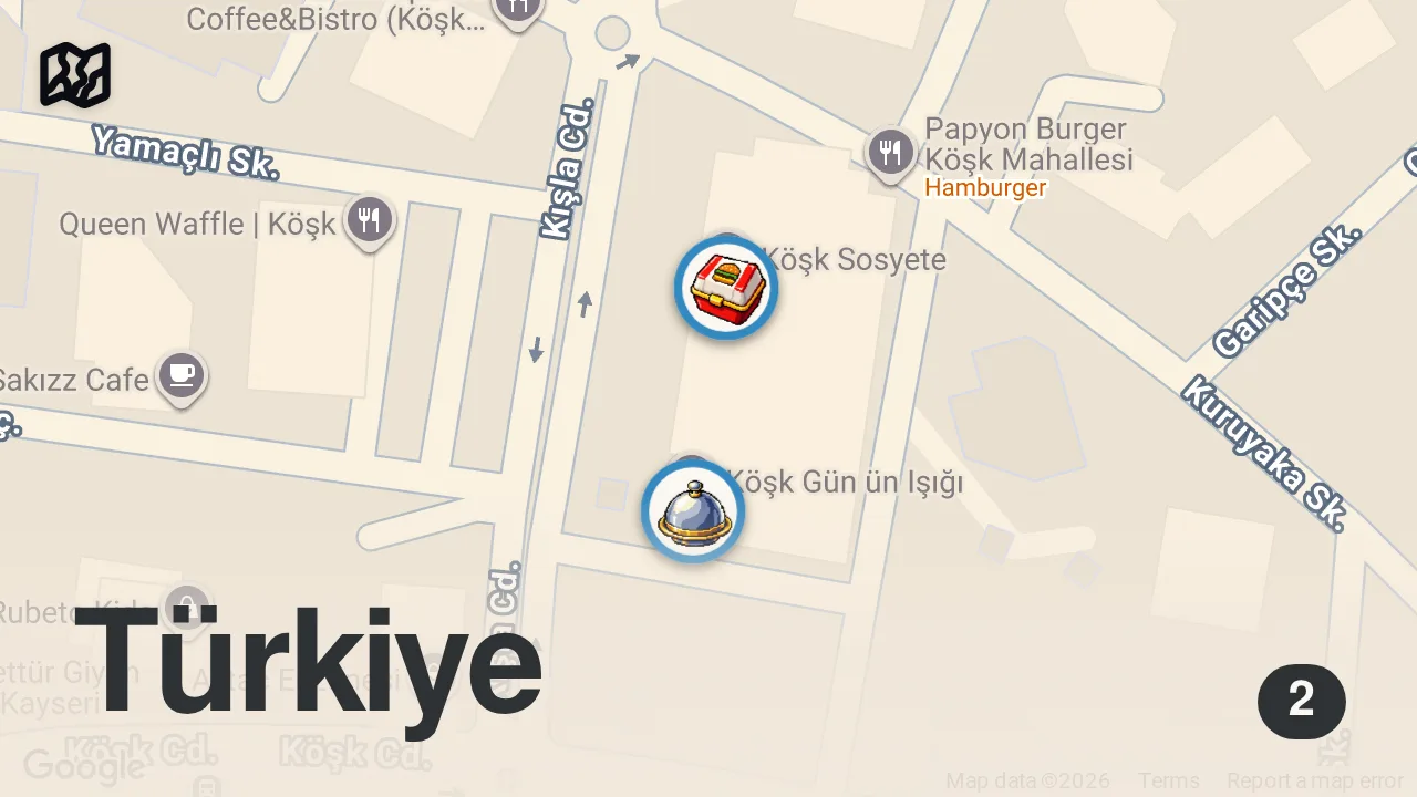 Map of 2 spots from KAYSERİ’DE ÖĞRENCİLERLE AVM’Yİ KAPATTIK!!!