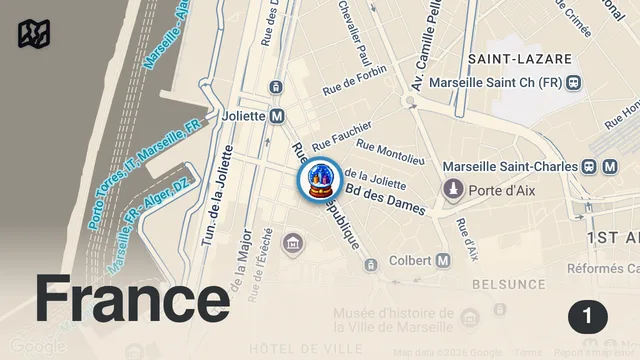 Map of Ich wurde angegriffen in Frankreich #marseille #frankreich #europa #polizei #police Part 1