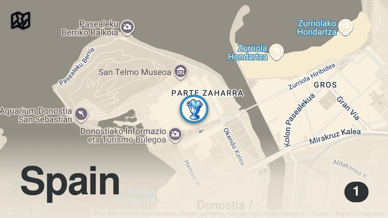 Map of 1 spot from PINTXOS IN SAN SEBASTIÁN-DONOSTIA