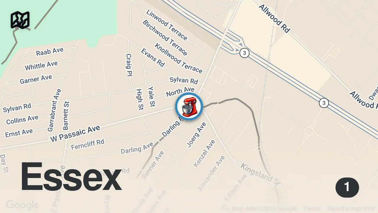Map of 1 spot from Viral Cookie New Jersey🤯