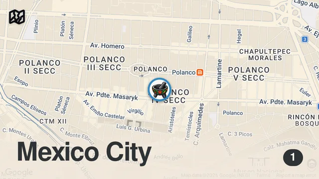 Map of World's MOST EXPENSIVE Taco Omakase in Mexico City | $230 Taco TASTING MENU at Pujol