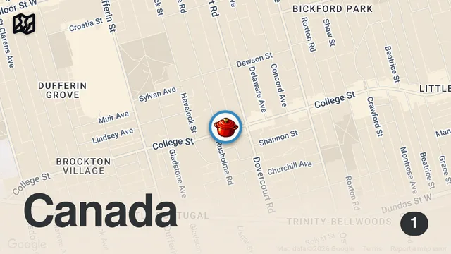 Map of 20th BEST RESTAURANT in Canada | GIULIETTA, Toronto