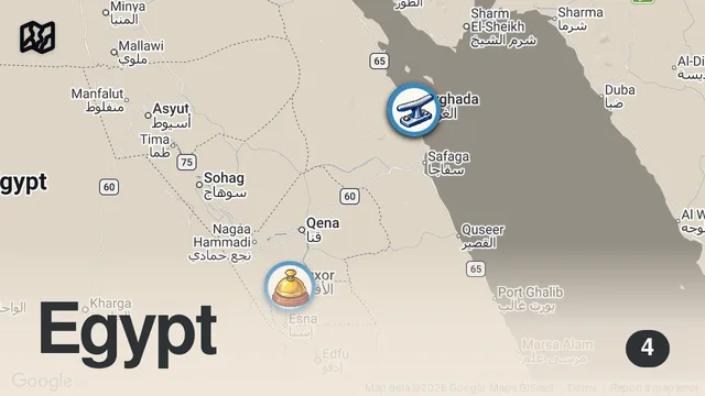 Map of Things Got More Adventurous In Egypt, Hurghada 🇪🇬
