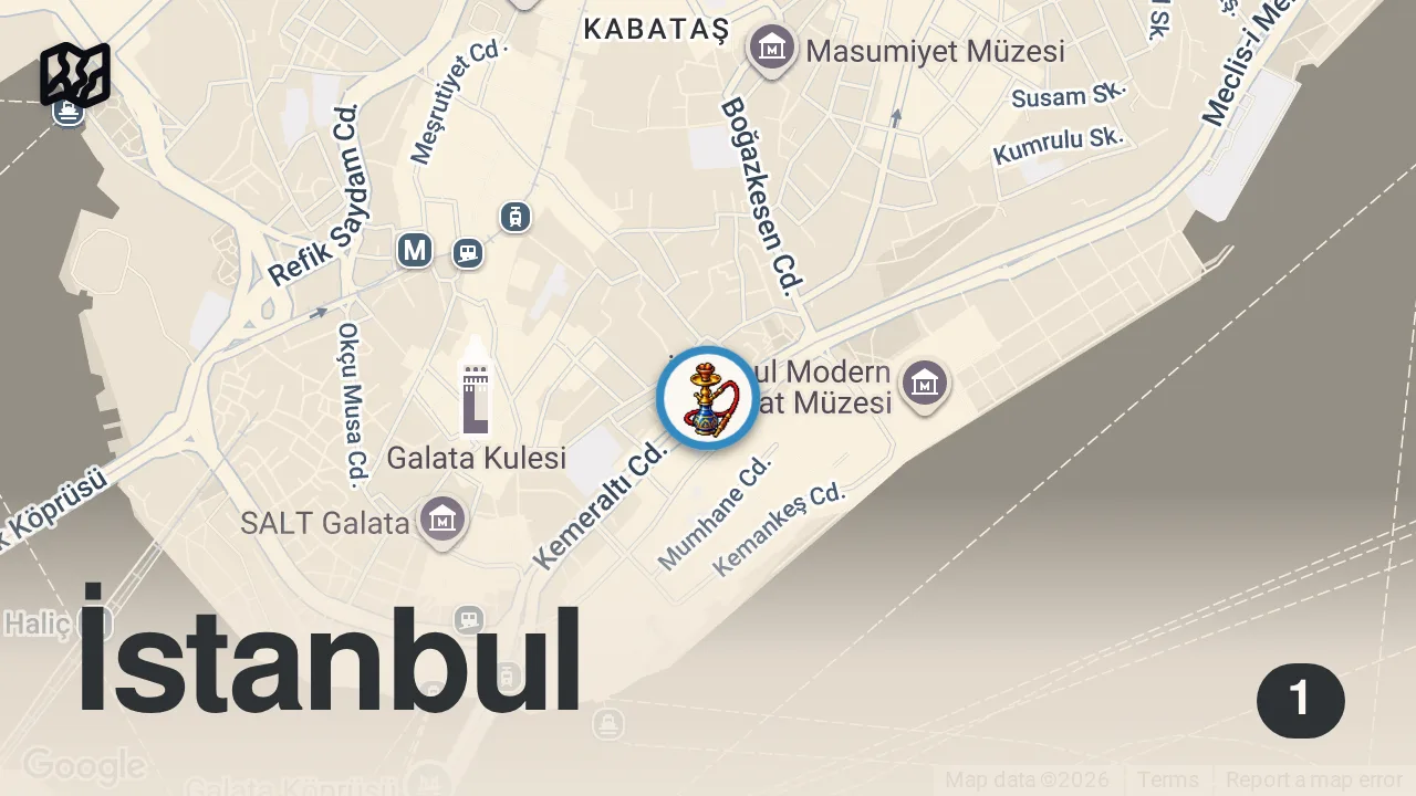 Map of 1 spot from Beyrut’ta çok sevdiğim Lübnan mutfağını bu kez İstanbul’da denedik.