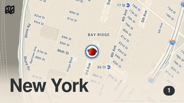 Map of The LASAGNA CALABRESE from Terina NYC in Bay Ridge, Brooklyn! 🍝🔥“Leftover Lasagna” #DEVOURPOWER