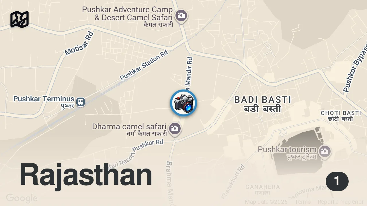 Map of 1 spot from Pushkar Camel Fair | India's Best Festival?