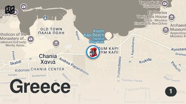 Map of Old Greek Bakery From CRETE | Traditional Wood Fired Bread Baking in Chania, Greece 🇬🇷
