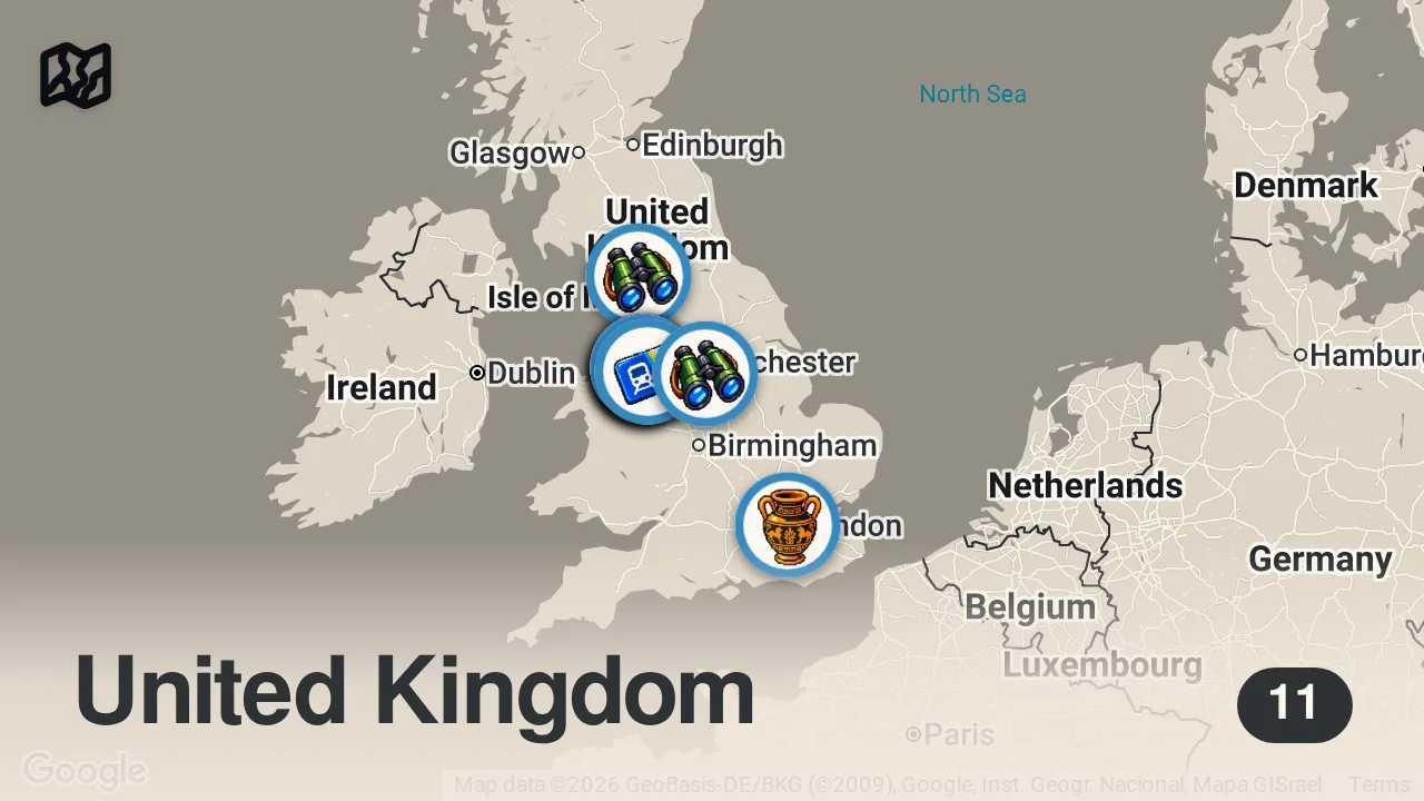 Map of 11 spots from ENGLAND TRAVEL TIPS FOR FIRST TIMERS | 30+ Must-Knows Before Visiting England + What NOT to Do!
