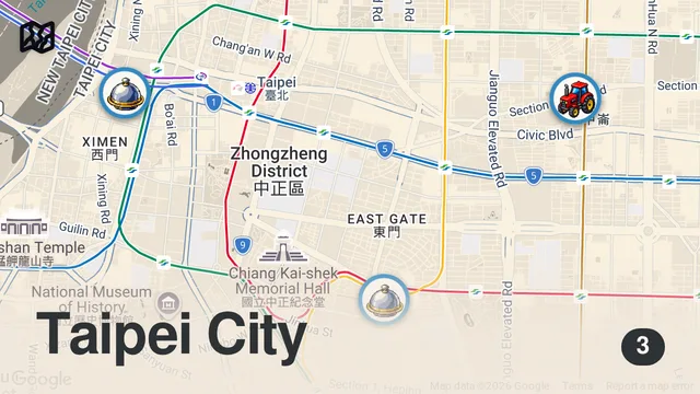 Map of World's MOST EXPENSIVE Noodles! $1 vs. $300 BEEF NOODLE SOUP in Taipei Taiwan