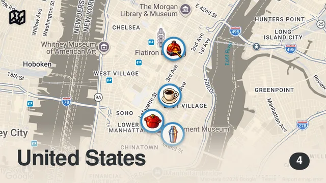 Map of The Restaurants That Inspire NYC's Steak Frites Master (Sam Braverman) — Chef's Day Off