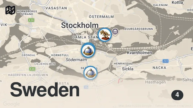 Map of COPENHAGEN & STOCKHOLM - NORDIC FOOD VLOG #3