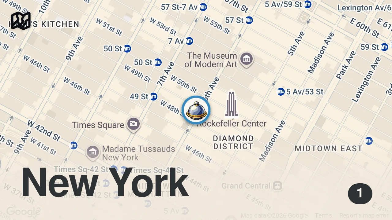 Map of 1 spot from Trying the best late night cheap eats in NYC #shorts #food #halal #cheapeats #latenight