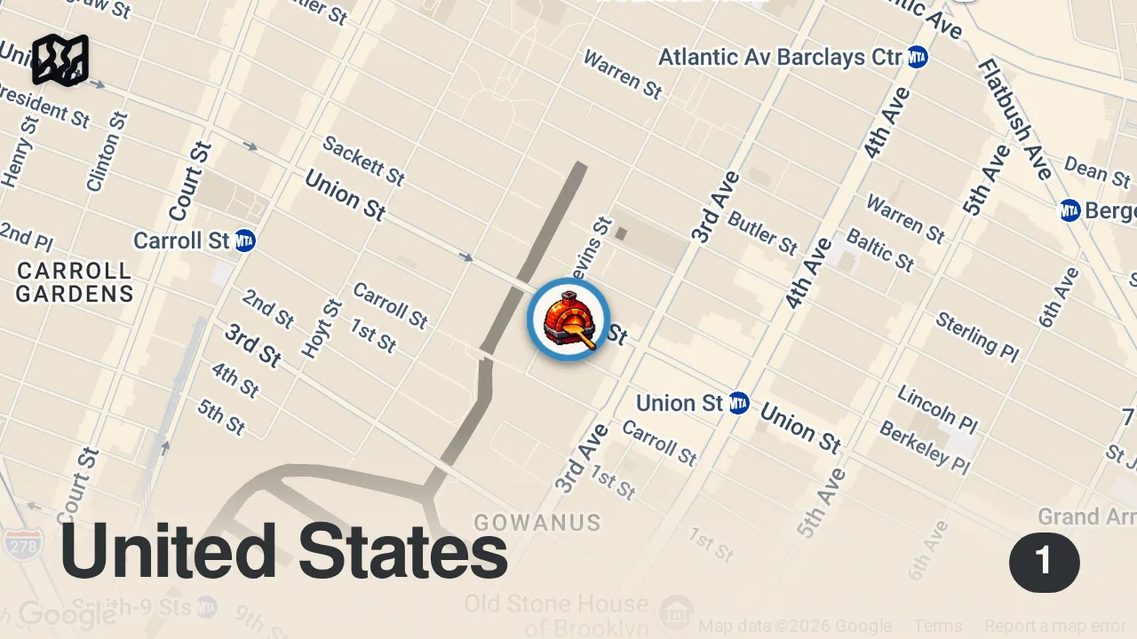 Map of 1 spot from How Paulie Gee's Became a Legendary New York Slice Shop — ICONS: Pizza