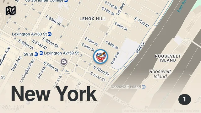 Map of Where I go to eat Cambodian food in New York City