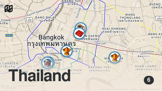 Map of Thai Street Food 🇹🇭 6 MUST TRY Noodles in Bangkok, Thailand