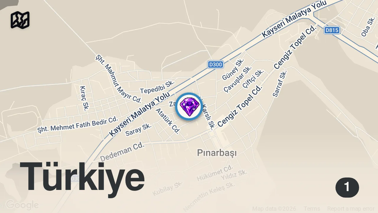 Map of 1 spot from UCUZ TARİFLER SERİSİ !!! 55 TL