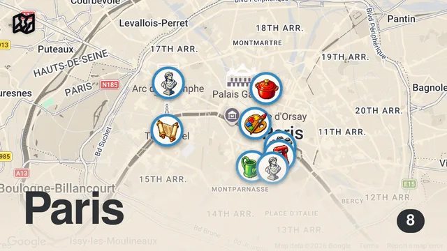 Map of What To Do in 1 Day in Paris!! (Full Itinerary) 🇫🇷