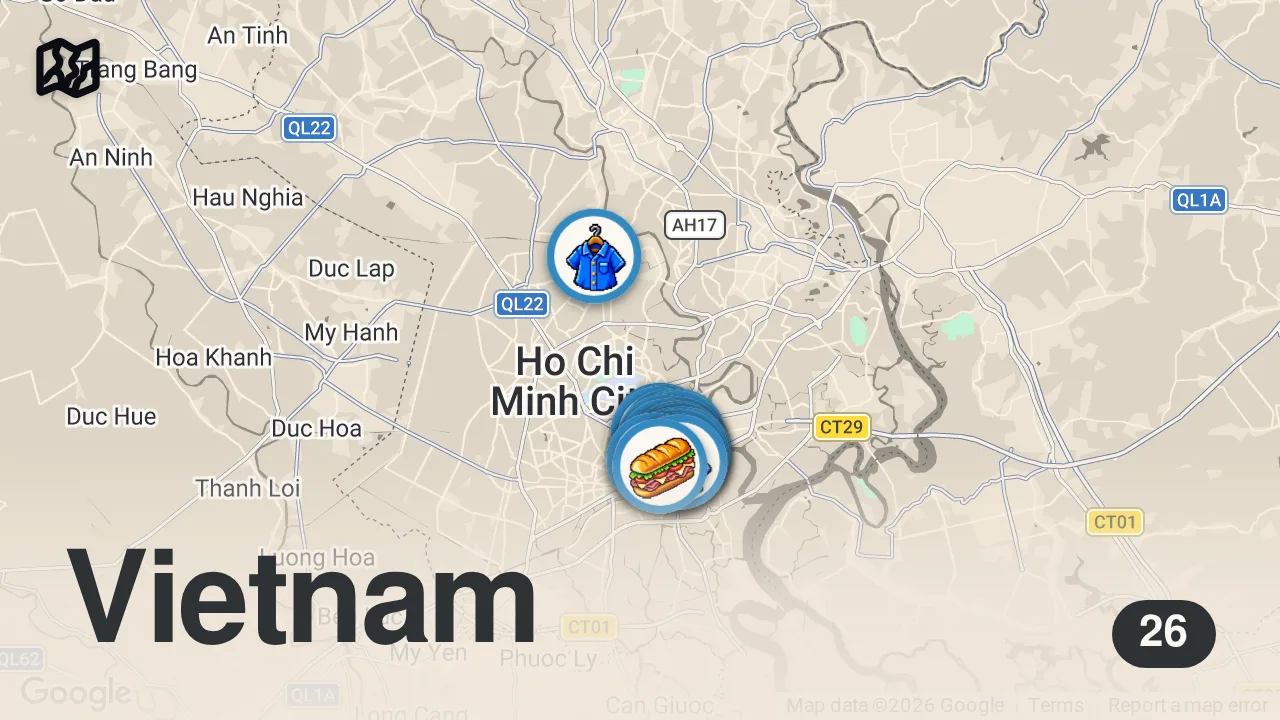 Map of 26 spots from Saigon just keeps getting better | 6 days in HCMC