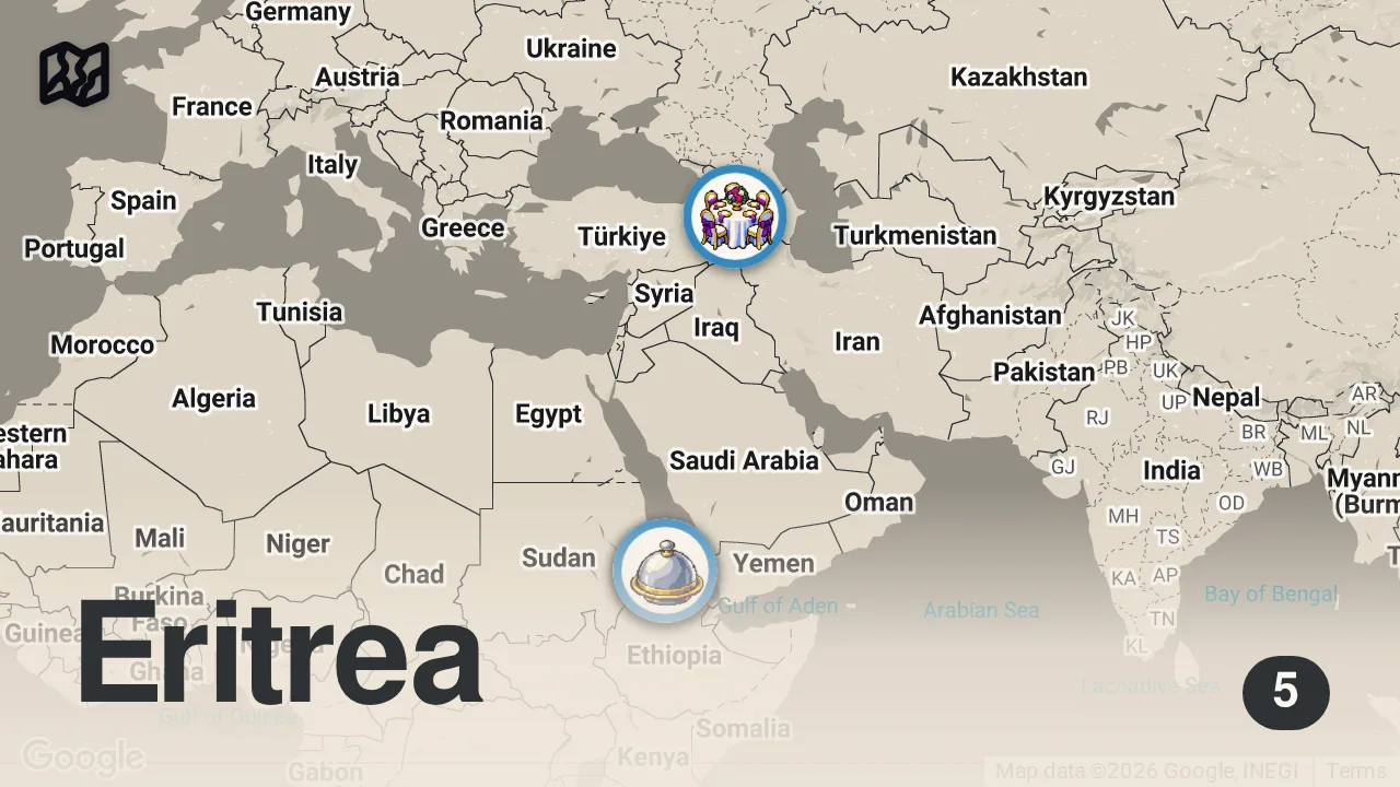Map of 5 spots from DYR VS BILLIG RESA (ERITREA & SAUDI)