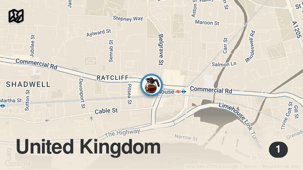 Map of 1 spot from Baklava Company Located Near Limehouse #food #bananapudding #viral #dessert
