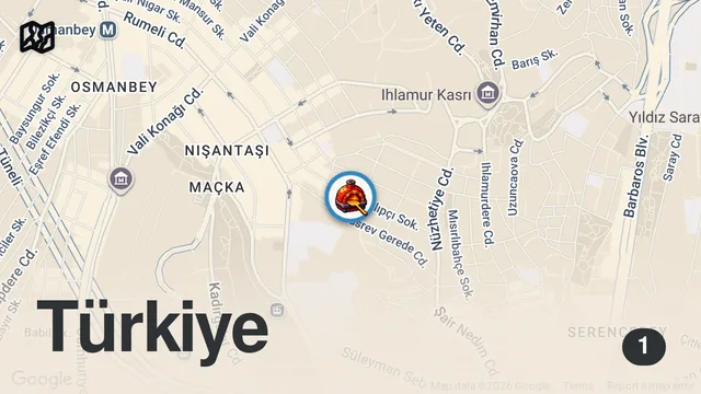 Map of İstanbul'un En İyi Pizzacılarından - Bargozzy Pizza