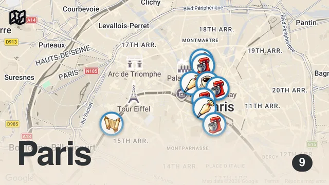 Map of Finding the Best Croissant in Paris