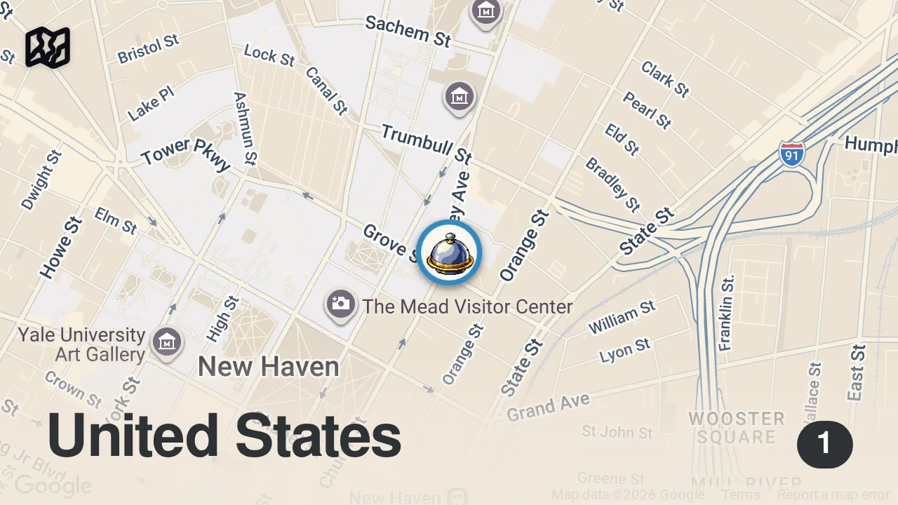 Map of 1 spot from Best Hot Chicken in Connecticut🔥